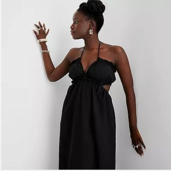 Future Collective Alani Noelle LIKE NEW strapless halter open back midi dress xl - Picture 2 of 7